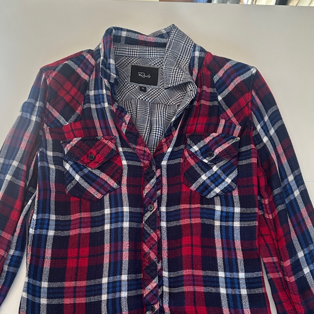 Rails Women’s Red & Navy Plaid Button-Down Shirt